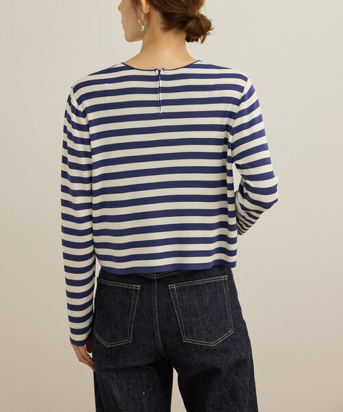 ROPE'(ロペ)の「【洗える】ウォッシャブルシルク 総針ボーダープルオーバー(Tシャツ/カットソー・レディース・ブラック系その他/ブルー系その他4・FREE)」の15枚目の写真