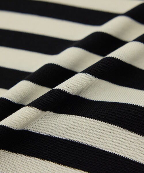 ROPE'(ロペ)の「【洗える】ウォッシャブルシルク 総針ボーダープルオーバー(Tシャツ/カットソー・レディース・ブラック系その他/ブルー系その他4・FREE)」の21枚目の写真