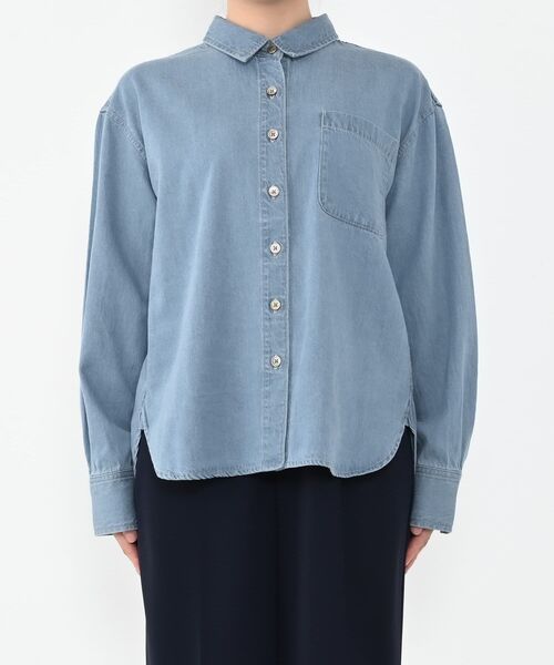 COHINA デニムシャツ バックタックデニムシャツ 【低身長・小柄女性】（シャツ