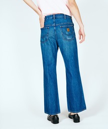 VIGOR ブーツカットデニム 青 ダメージ加工