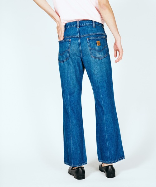 GOARブーツカットデニム 美シルエットブーツカットデニムパンツ(洗濯機OK