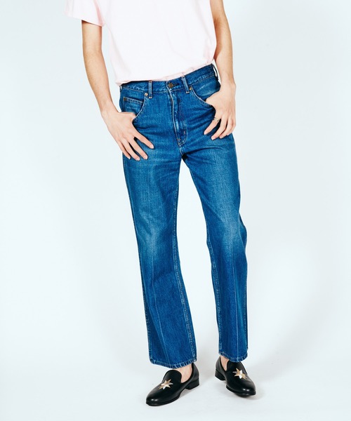 GUNG HO（ガンホー）の「GUNG HO / ガンホー DENIM BOOTS CUT PANTS ブーツカット フレアデニム ユーズド加工 ケミカルウォッシュ（デニムパンツ・メンズ・ブラック系1/ブルー/ブラック/ライトブルー・MEDIUM/LARGE/X-LARGE/SMALL）」の21枚目の写真