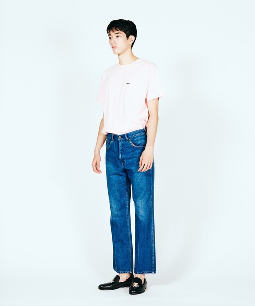 GUNG HO（ガンホー）の「GUNG HO / ガンホー DENIM BOOTS CUT PANTS ブーツカット フレアデニム ユーズド加工 ケミカルウォッシュ（デニムパンツ・メンズ・ブラック系1/ブルー/ブラック/ライトブルー・MEDIUM/LARGE/X-LARGE/SMALL）」の19枚目の写真