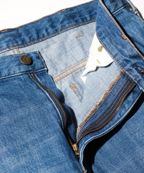 GUNG HO（ガンホー）の「GUNG HO / ガンホー DENIM BOOTS CUT PANTS ブーツカット フレアデニム ユーズド加工 ケミカルウォッシュ（デニムパンツ・メンズ・ブラック系1/ブルー/ブラック/ライトブルー・MEDIUM/LARGE/X-LARGE/SMALL）」の11枚目の写真