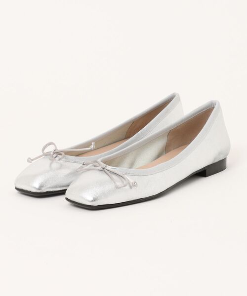 inter-chaussures（インターショシュール）の「【INTER-CHAUSSURES】リボン付きスクエアフラットパンプス(I51508)（パンプス・レディース・シルバー/ブラック/アイボリー/ゴールド・35/36/37/38/39）」の10枚目の写真