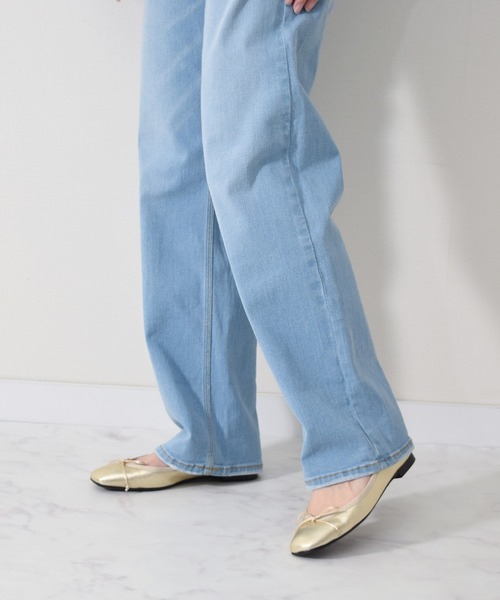 inter-chaussures（インターショシュール）の「【INTER-CHAUSSURES】リボン付きスクエアフラットパンプス(I51508)（パンプス・レディース・シルバー/ブラック/アイボリー/ゴールド・35/36/37/38/39）」の13枚目の写真