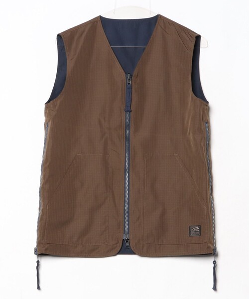 TAION/タイオン MILTARY V NECK WZIP DOWN ベスト セール】【TAION/タイオン】MILITARY REVERSIBLE V NECK VEST
