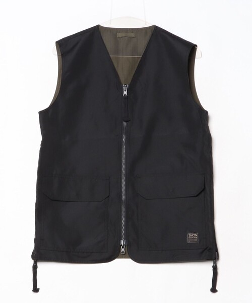 TAION/タイオン MILTARY V NECK WZIP DOWN ベスト セール】【TAION/タイオン】MILITARY REVERSIBLE V NECK VEST