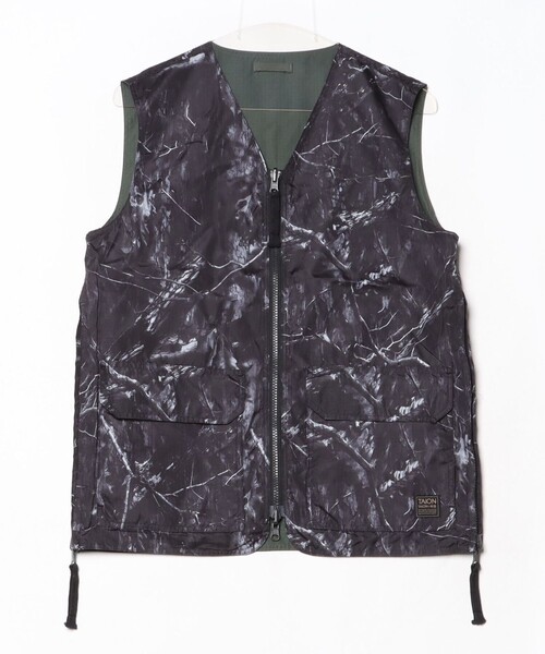 TAION/タイオン MILTARY V NECK WZIP DOWN ベスト セール】【TAION/タイオン】MILITARY REVERSIBLE V NECK VEST