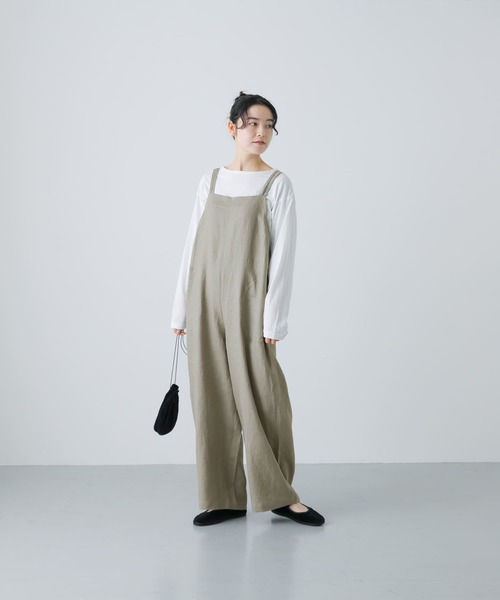 リネンサロペット　かぐれ（kagure） リネンサロペット（サロペット/オーバーオール）｜かぐれ