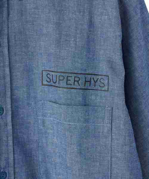 HYSTERIC GLAMOUR（ヒステリックグラマー）の「KINKY JEANS プリズナーシャツ（シャツ/ブラウス・メンズ・ライトインディゴブルー・X-LARGE/LARGE/MEDIUM/SMALL）」の4枚目の写真