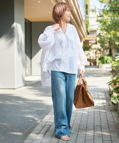 セール】ne Quittez pas / ヌキテパ COTTON VOILE LACE PIN T