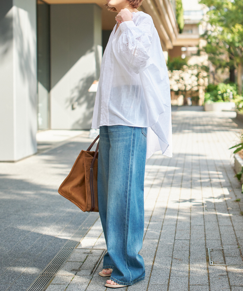 Spick & Span(スピックアンドスパン)の「ne Quittez pas / ヌキテパ COTTON VOILE LACE PIN T(シャツ/ブラウス・レディース・ホワイト/ブラック・FREE)」の16枚目の写真