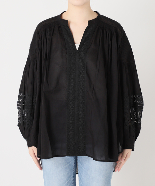 セール】ne Quittez pas / ヌキテパ COTTON VOILE LACE PIN T