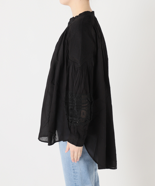 Spick & Span(スピックアンドスパン)の「ne Quittez pas / ヌキテパ COTTON VOILE LACE PIN T(シャツ/ブラウス・レディース・ホワイト/ブラック・FREE)」の19枚目の写真