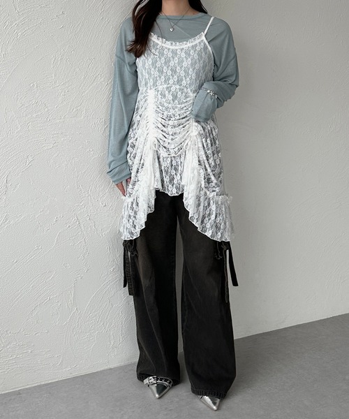 apres jour mignon(アプレジュールミニョン)の「シアートップス(Tシャツ/カットソー・レディース・オフホワイト/ピンク/ブラック/ミント/オレンジ/イエロー/ブルー/ピンクベージュ/ブラウン系その他/グリーン・X-LARGE/フリー)」の18枚目の写真