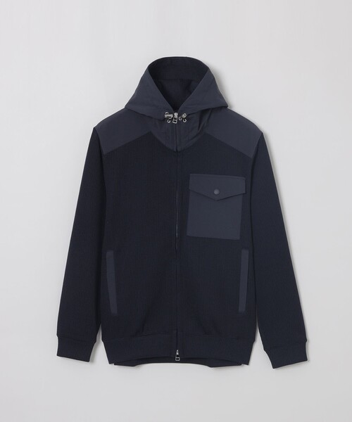 MACKINTOSH PHILOSOPHY（ﾏｯｷﾝﾄｯｼｭ ﾌｨﾛｿﾌｨｰ）の「クォーターゲージニット コンビパーカー（ブルゾン・メンズ・ブラック/ダークネイビー/ベージュ系その他・38/40）」の3枚目の写真