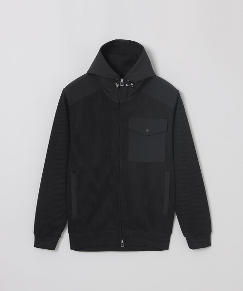 クォーターゲージニット コンビパーカー