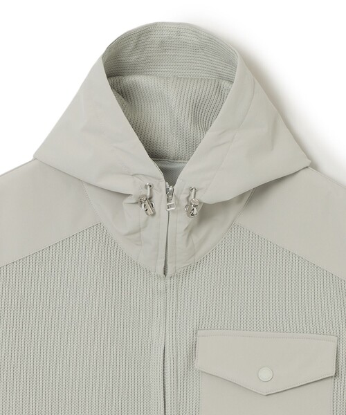 MACKINTOSH PHILOSOPHY（ﾏｯｷﾝﾄｯｼｭ ﾌｨﾛｿﾌｨｰ）の「クォーターゲージニット コンビパーカー（ブルゾン・メンズ・ブラック/ダークネイビー/ベージュ系その他・38/40）」の5枚目の写真