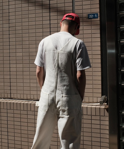 PENNEYS(ぺニーズ)の「PENNEY'S ぺニーズ / 10oz DENIM 50S OVERALL(サロペット/オーバーオール・メンズ・ブラック/ホワイト・LARGE/MEDIUM)」の6枚目の写真