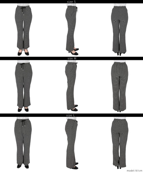 coca(coca)(コカ)の「膨れボーダーイージーパンツ(その他パンツ・レディース・アイボリー/ブラック・S/L/M)」の16枚目の写真