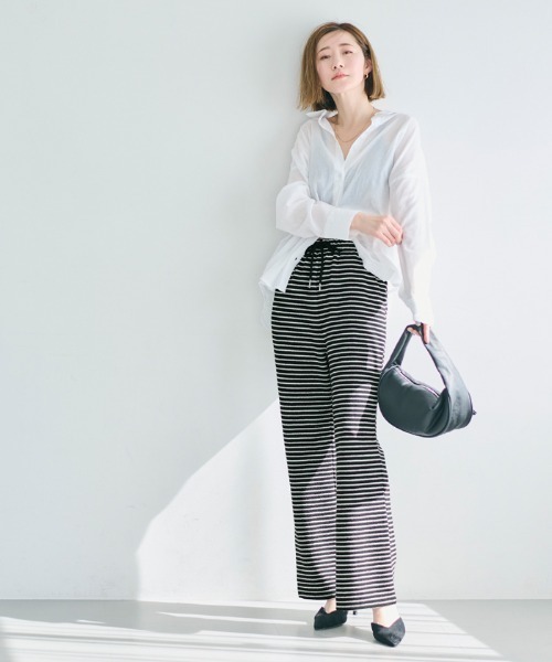 coca(coca)(コカ)の「膨れボーダーイージーパンツ(その他パンツ・レディース・アイボリー/ブラック・S/L/M)」の22枚目の写真