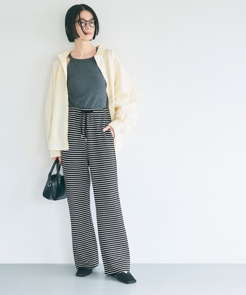 coca(coca)(コカ)の「膨れボーダーイージーパンツ(その他パンツ・レディース・アイボリー/ブラック・S/L/M)」の19枚目の写真