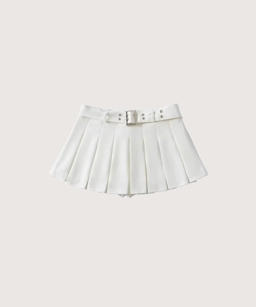 LA POMME petit(ラポミ・プチ)の「Low Waist Mini Pleats Skirt(スカート・レディース・グレー/ブラック/ホワイト・LARGE/MEDIUM/SMALL)」の2枚目の写真