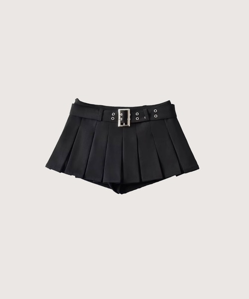 LA POMME petit(ラポミ・プチ)の「Low Waist Mini Pleats Skirt(スカート・レディース・グレー/ブラック/ホワイト・LARGE/MEDIUM/SMALL)」の1枚目の写真