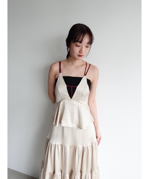 2way T-Strap Tiered Dress（ワンピース）｜sahara（サハラ）の