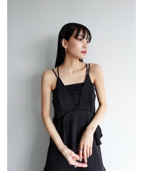sahara（サハラ）の「2way T-Strap Tiered Dress（ワンピース・レディース・ブラック/ライトブルー/ベージュ・FREE）」の17枚目の写真