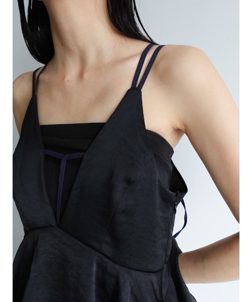 sahara（サハラ）の「2way T-Strap Tiered Dress（ワンピース・レディース・ブラック/ライトブルー/ベージュ・FREE）」の19枚目の写真