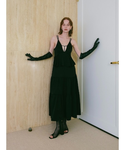 ワンピース SARA DRESS TADO21SS002 sara mallika COTTON BORDER LACE CAMI DRESS[RWA5-020551SP2