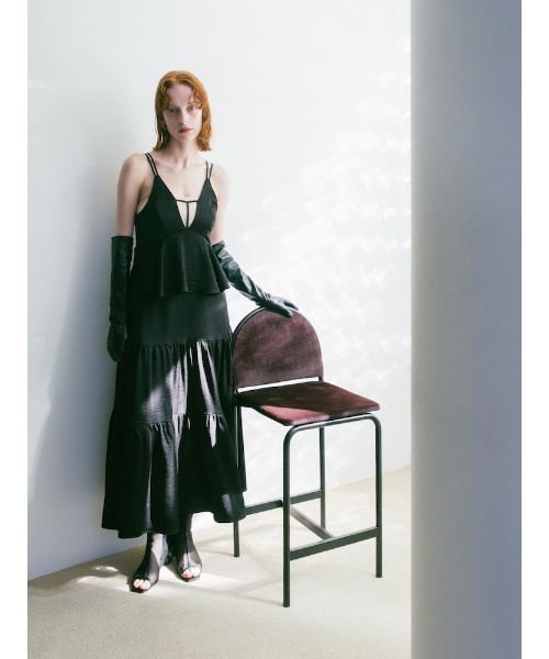 2way T-Strap Tiered Dress（ワンピース）｜sahara（サハラ）の