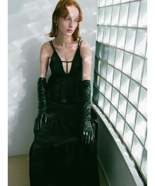 セール】2way T-Strap Tiered Dress（ワンピース）｜sahara