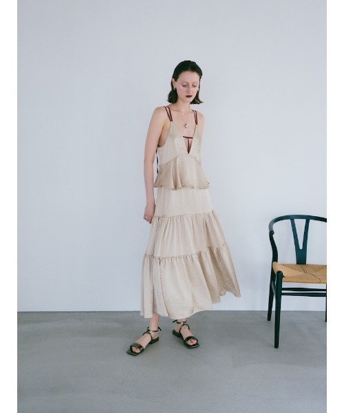 ワンピース 2way T-Strap Tiered Dress / sahara セール】2way T-Strap Tiered Dress（ワンピース）｜sahara