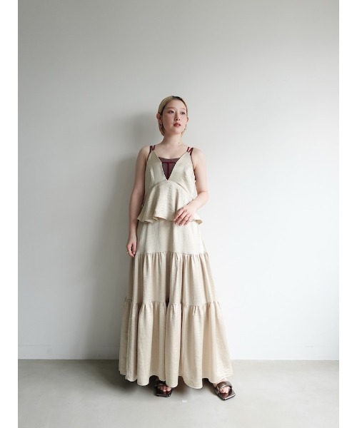 ワンピース 2way T-Strap Tiered Dress / sahara 2way T-Strap Tiered Dress（ワンピース）｜sahara（サハラ）の