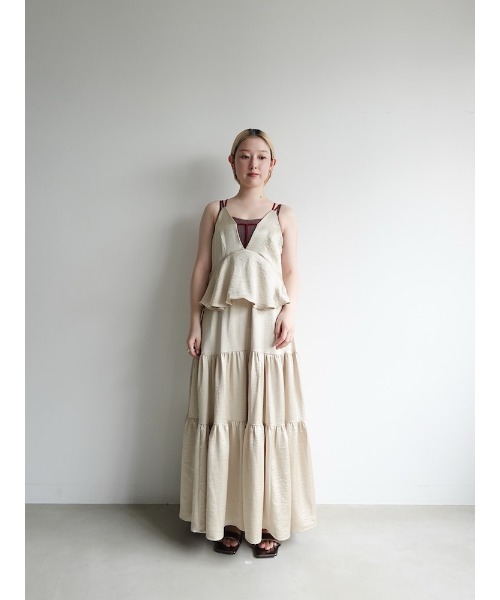 ワンピース 2way T-Strap Tiered Dress / sahara セール】2way T-Strap Tiered Dress（ワンピース）｜sahara