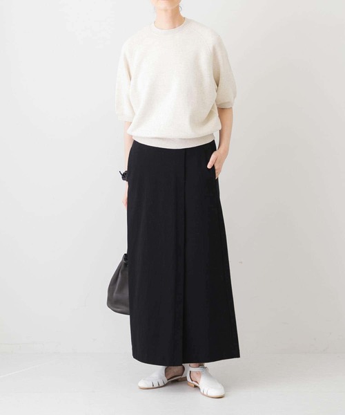 かぐれ（カグレ）の「コットンリヨセル半袖スウェット（スウェット・レディース・チャコールグレー/ライトグレー/オートミール・FREE）」の6枚目の写真