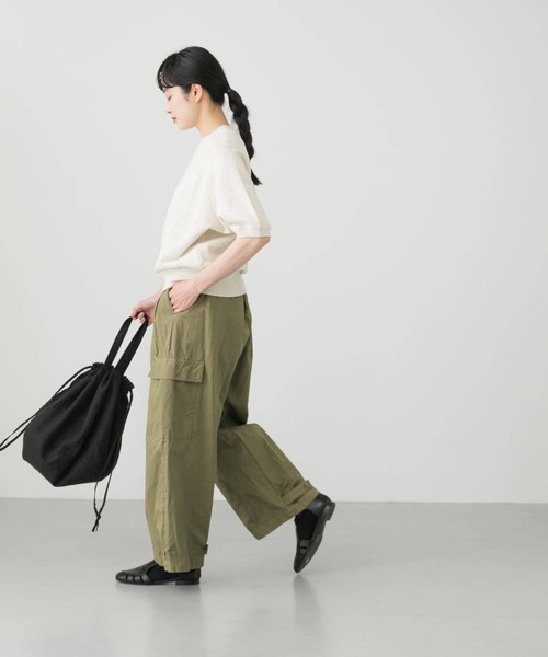 かぐれ（カグレ）の「コットンリヨセル半袖スウェット（スウェット・レディース・チャコールグレー/ライトグレー/オートミール・FREE）」の16枚目の写真