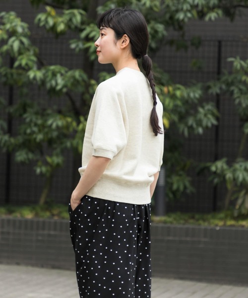 かぐれ（カグレ）の「コットンリヨセル半袖スウェット（スウェット・レディース・チャコールグレー/ライトグレー/オートミール・FREE）」の19枚目の写真