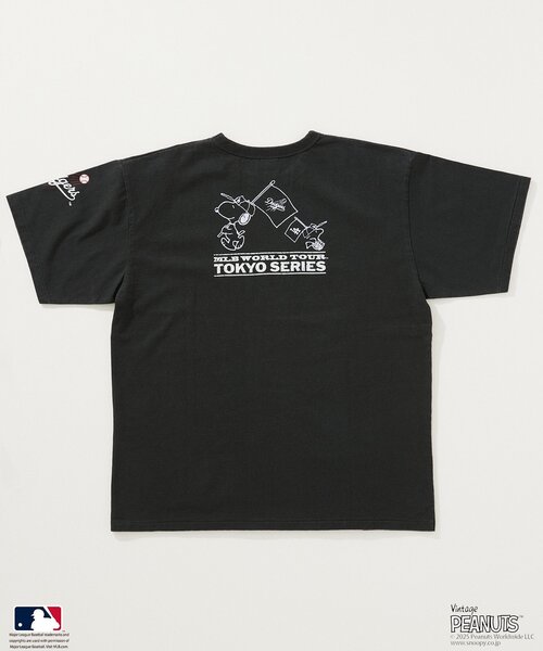 PEANUTS 別注 MLB開幕戦 ベースボールプリント　Tシャツ JOURNAL STANDARD relume｜PEANUTS 別注 MLB開幕戦 ベースボール