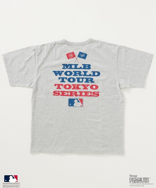 Vintage PEANUTS(ビンテージピーナッツ)の「PEANUTS 別注 MLB開幕戦 ベースボール プリントTシャツ(Tシャツ/カットソー・メンズ・ブラックミックス/ネイビー/ブルー系その他/ライトグレー/ホワイト/ピンク・MEDIUM/LARGE)」の16枚目の写真