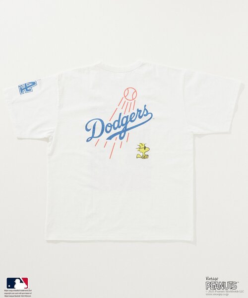 Vintage PEANUTS(ビンテージピーナッツ)の「PEANUTS 別注 MLB開幕戦 ベースボール プリントTシャツ(Tシャツ/カットソー・メンズ・ブラックミックス/ネイビー/ブルー系その他/ライトグレー/ホワイト/ピンク・MEDIUM/LARGE)」の19枚目の写真