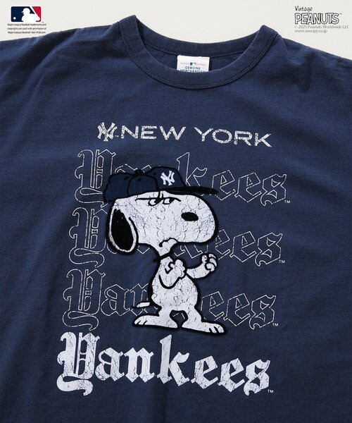PEANUTS 別注 MLB開幕戦 ベースボール プリントTシャツ（Tシャツ