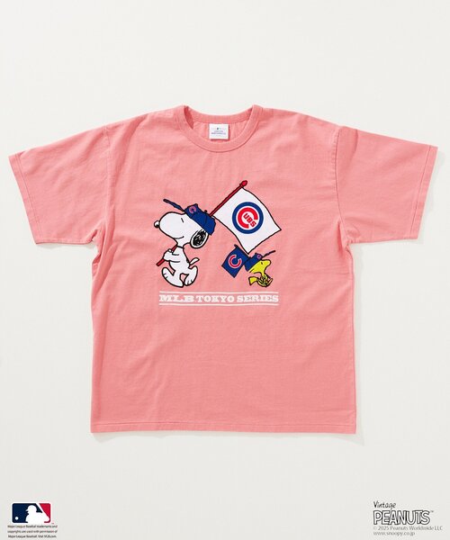 PEANUTS 別注 MLB開幕戦 ベースボール プリントTシャツ（Tシャツ