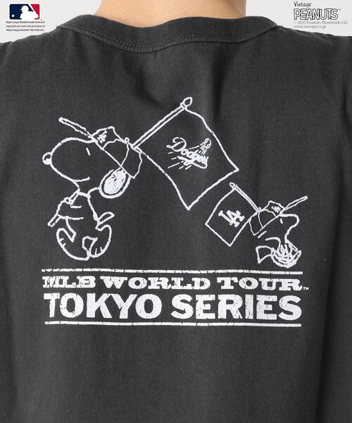 PEANUTS 別注 MLB開幕戦 ベースボール プリントTシャツ（Tシャツ