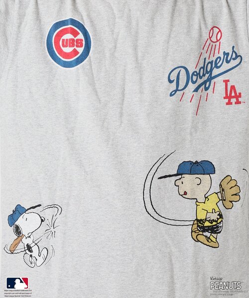 PEANUTS別注　MLB開幕戦ベースボールプリントTシャツ JOURNAL STANDARD relume｜PEANUTS 別注 MLB開幕戦 ベースボール
