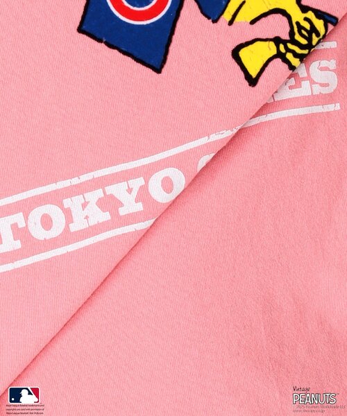 Vintage PEANUTS(ビンテージピーナッツ)の「PEANUTS 別注 MLB開幕戦 ベースボール プリントTシャツ(Tシャツ/カットソー・メンズ・ブラックミックス/ネイビー/ブルー系その他/ライトグレー/ホワイト/ピンク・MEDIUM/LARGE)」の10枚目の写真