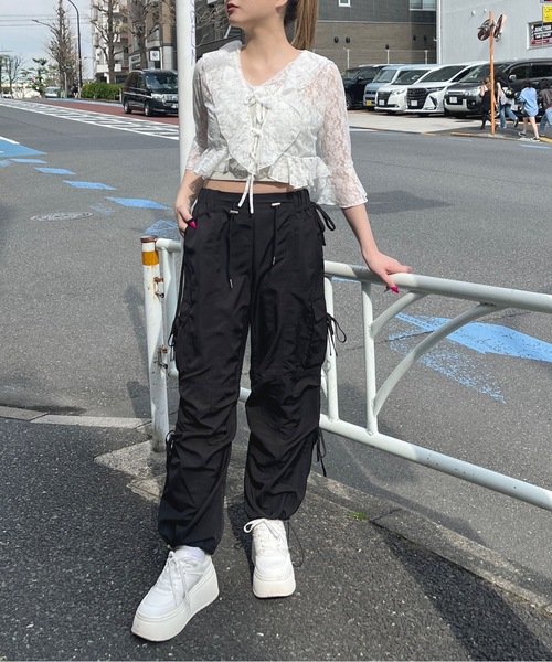 one way(ワンウェイ)の「リボンカーゴパンツ(カーゴパンツ・レディース・ピンク/グレー/ブラック/ホワイト・FREE)」の19枚目の写真